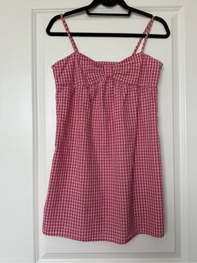 Heritage 1981 Pink Gingham Cotton Babydoll Dress | Coquette M
